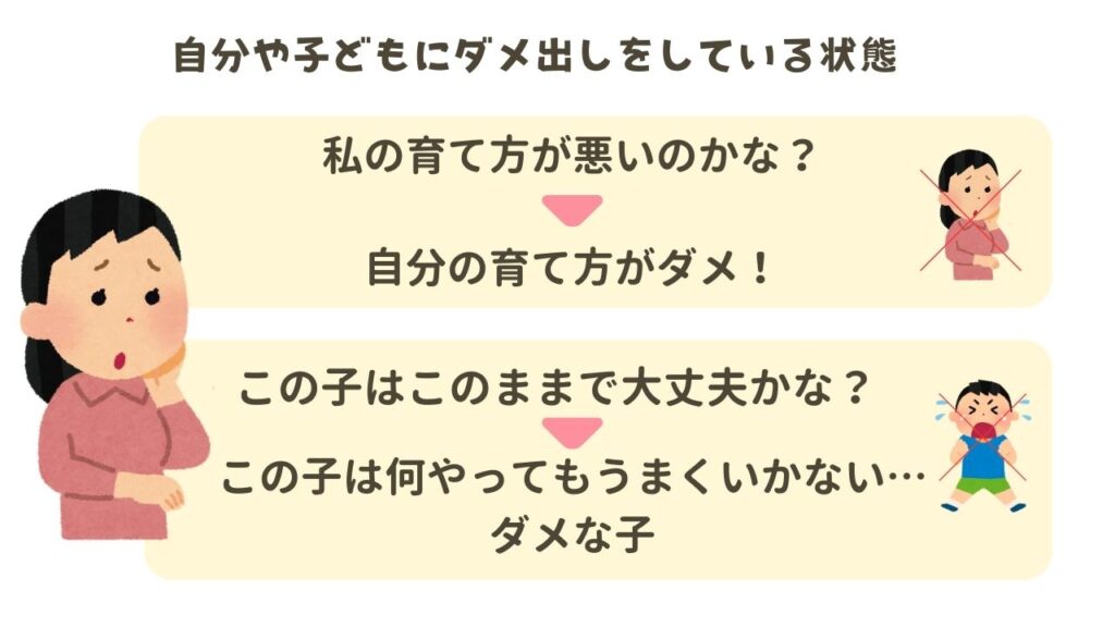 自己否定をしていると子育てがうまくいかない説明